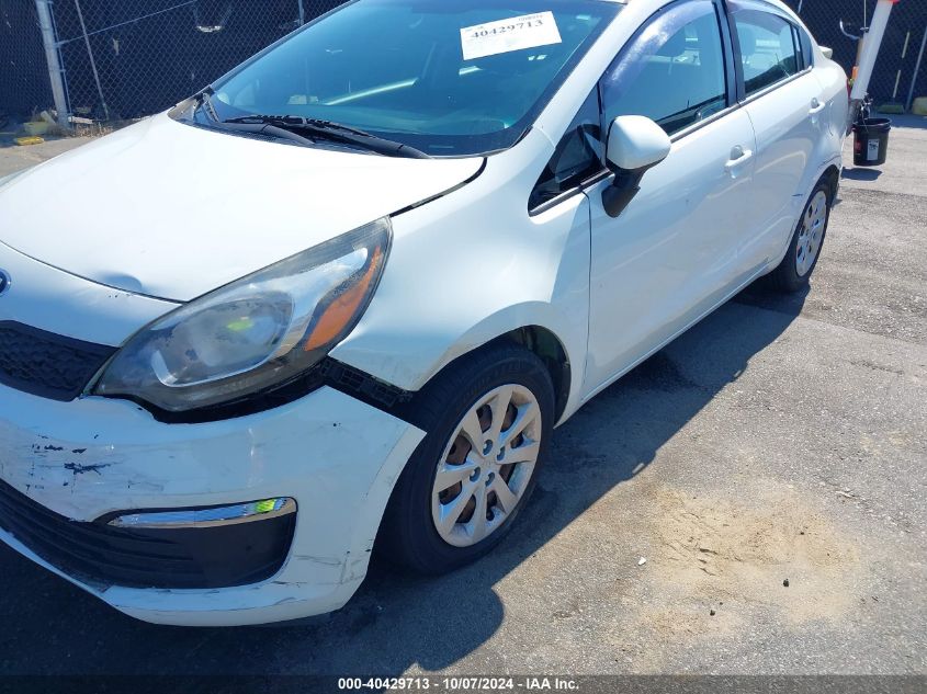 2016 Kia Rio Lx VIN: KNADM4A36G6689312 Lot: 40429713