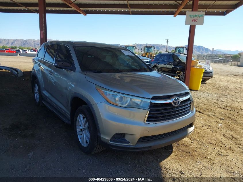 5TDZARFH2GS022160 2016 TOYOTA HIGHLANDER - Image 1