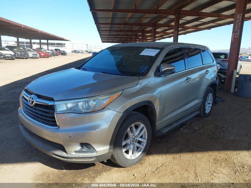 5TDZARFH2GS022160 2016 TOYOTA HIGHLANDER - Image 2