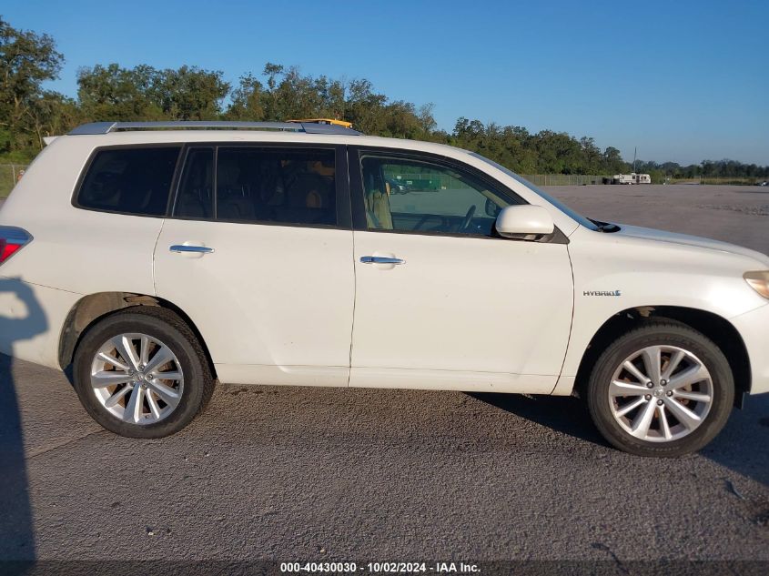 2008 Toyota Highlander Hybrid Limited VIN: JTEEW44A682025270 Lot: 40430030