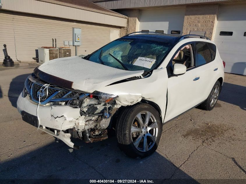 2012 Nissan Murano Le VIN: JN8AZ1MW2CW239926 Lot: 40430104