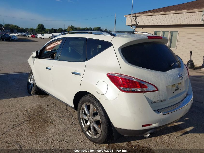 2012 Nissan Murano Le VIN: JN8AZ1MW2CW239926 Lot: 40430104