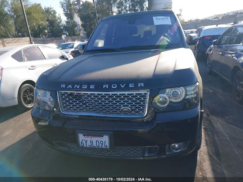 2012 Land Rover Range Rover Supercharged VIN: SALMP1E49CA388366 Lot: 40430179