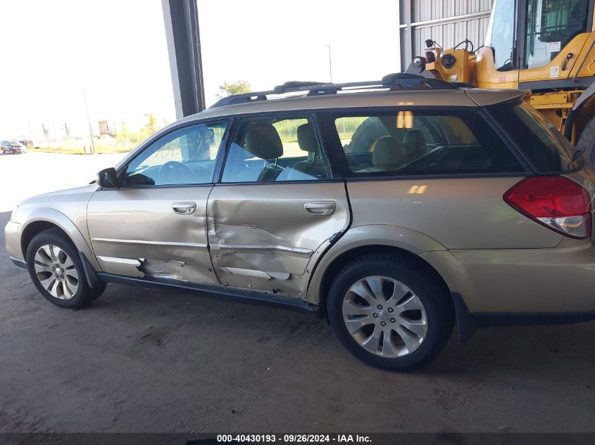 2008 Subaru Outback 2.5I Limited VIN: 4S4BP62C987318258 Lot: 40430193