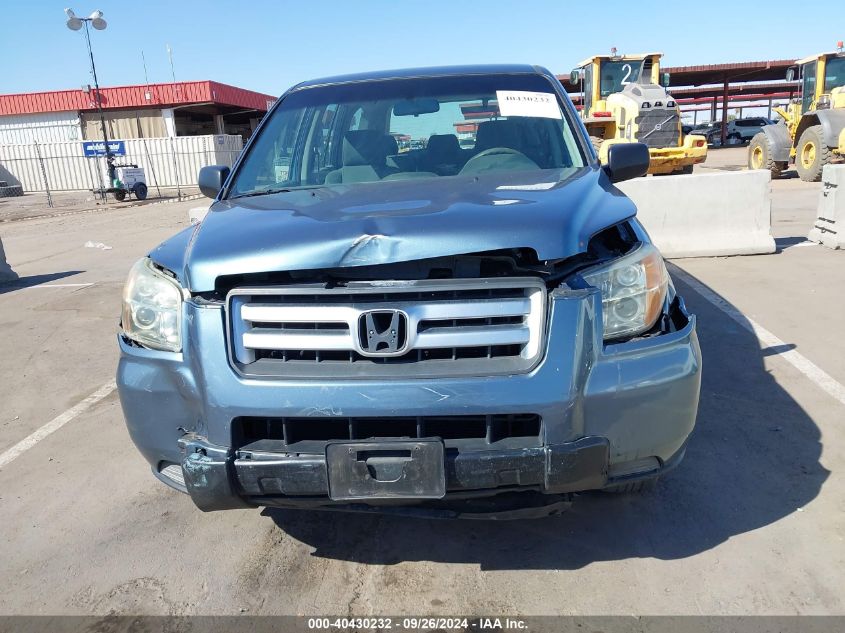 2006 Honda Pilot Lx VIN: 5FNYF18146B030519 Lot: 40430232