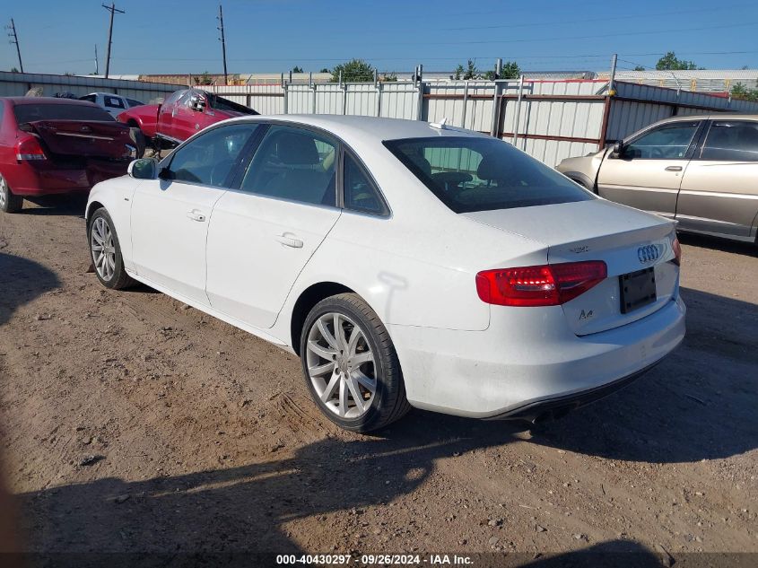 2014 Audi A4 Premium VIN: WAUAFAFL2EN019263 Lot: 40430297