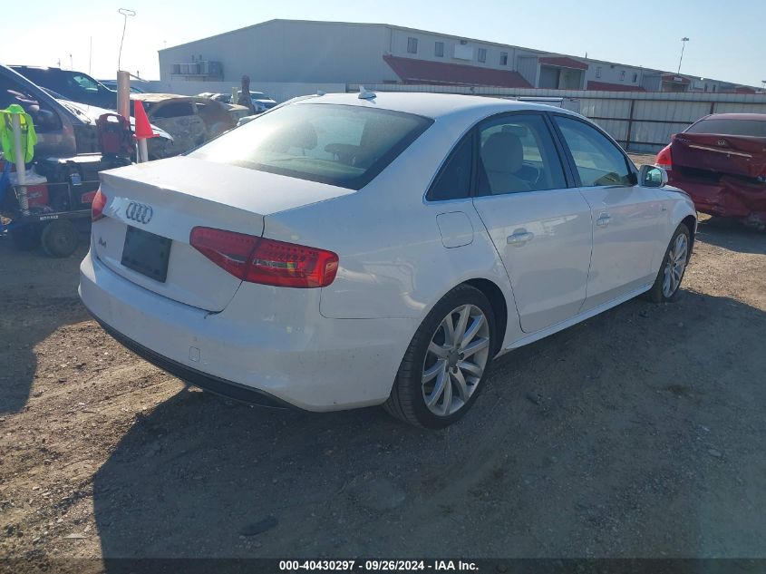 2014 Audi A4 Premium VIN: WAUAFAFL2EN019263 Lot: 40430297