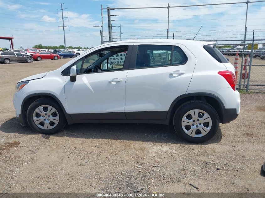 2018 Chevrolet Trax Ls VIN: 3GNCJKSB0JL242870 Lot: 40430348