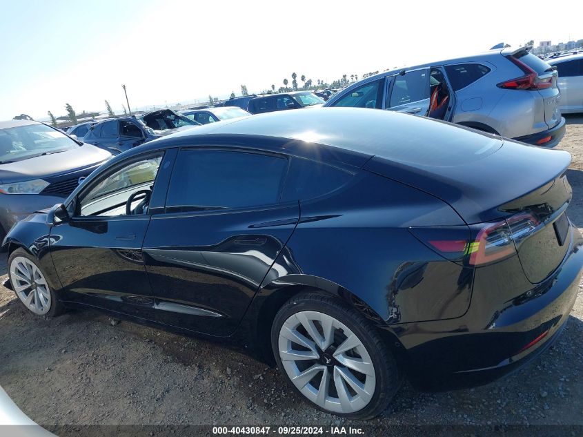 2022 Tesla Model 3 VIN: 5YJ3E1EB4NF191655 Lot: 40430847