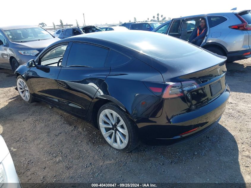 VIN 5YJ3E1EB4NF191655 2022 Tesla Model 3, Long Rang... no.3