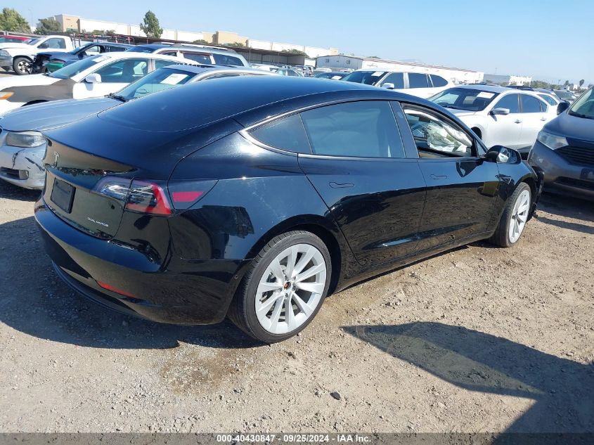 VIN 5YJ3E1EB4NF191655 2022 Tesla Model 3, Long Rang... no.4