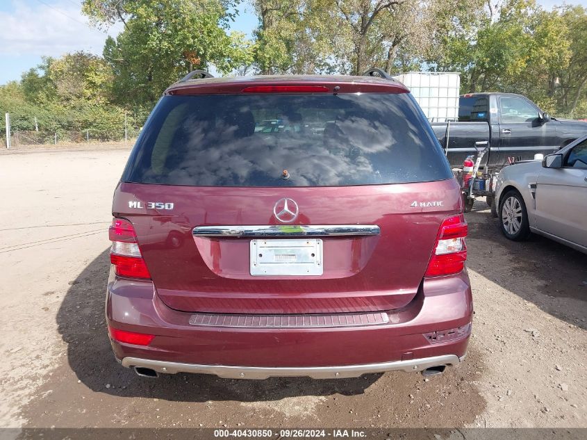 2010 Mercedes-Benz Ml 350 4Matic VIN: 4JGBB8GB6AA605432 Lot: 40430850