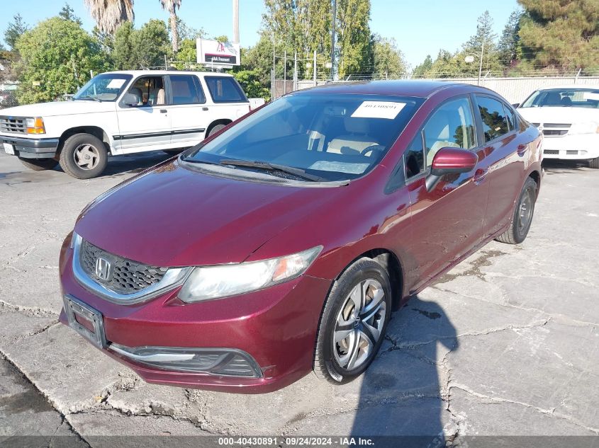 2015 Honda Civic Lx VIN: 2HGFB2F58FH561989 Lot: 40430891