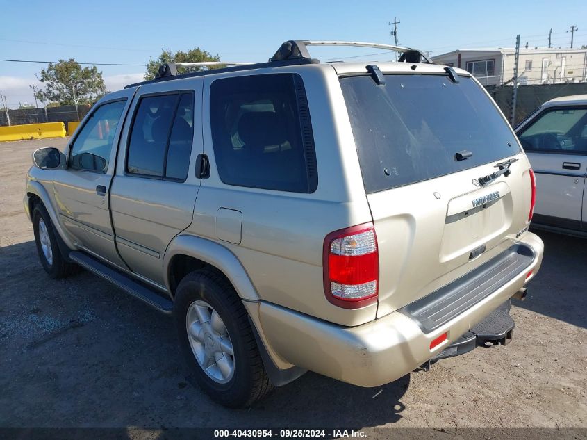 2001 Nissan Pathfinder Le VIN: JN8DR09XX1W566063 Lot: 40430954