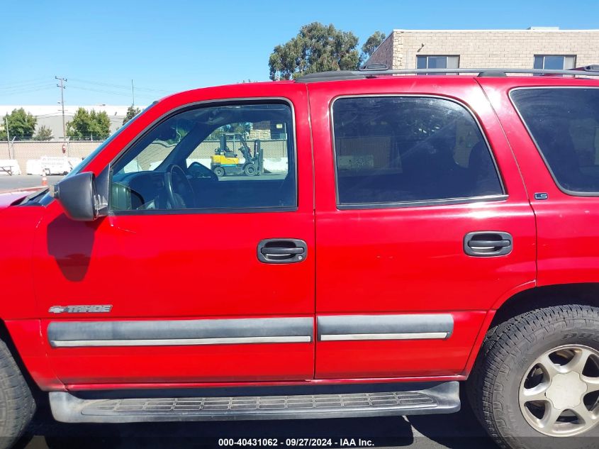 2002 Chevrolet Tahoe Ls VIN: 1GNEK13T42R296318 Lot: 40431062