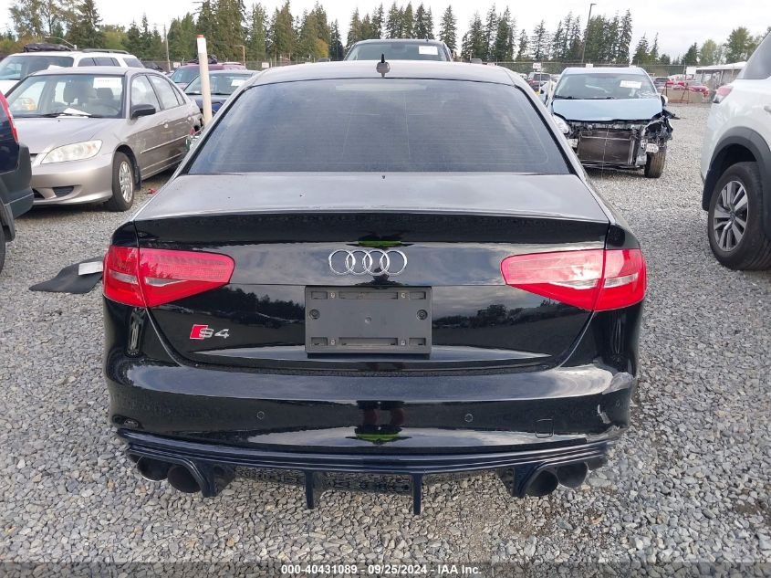 2014 Audi S4 3.0T Premium Plus VIN: WAUBGAFL4EA077500 Lot: 40431089