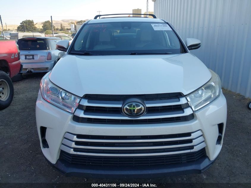 2017 Toyota Highlander Le VIN: 5TDBZRFH8HS386496 Lot: 40431106