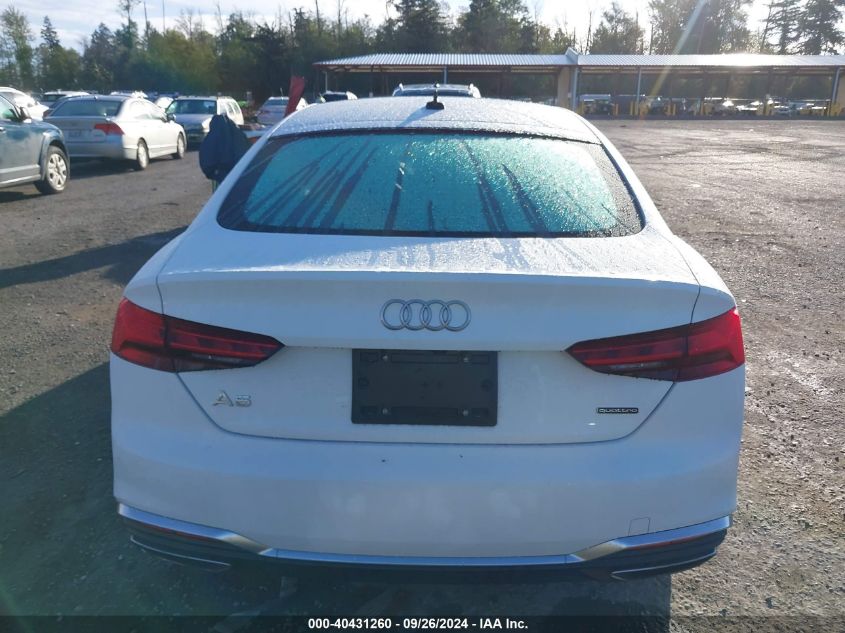 2021 Audi A5 Premium 45 VIN: WAUDACF58MA057451 Lot: 40431260