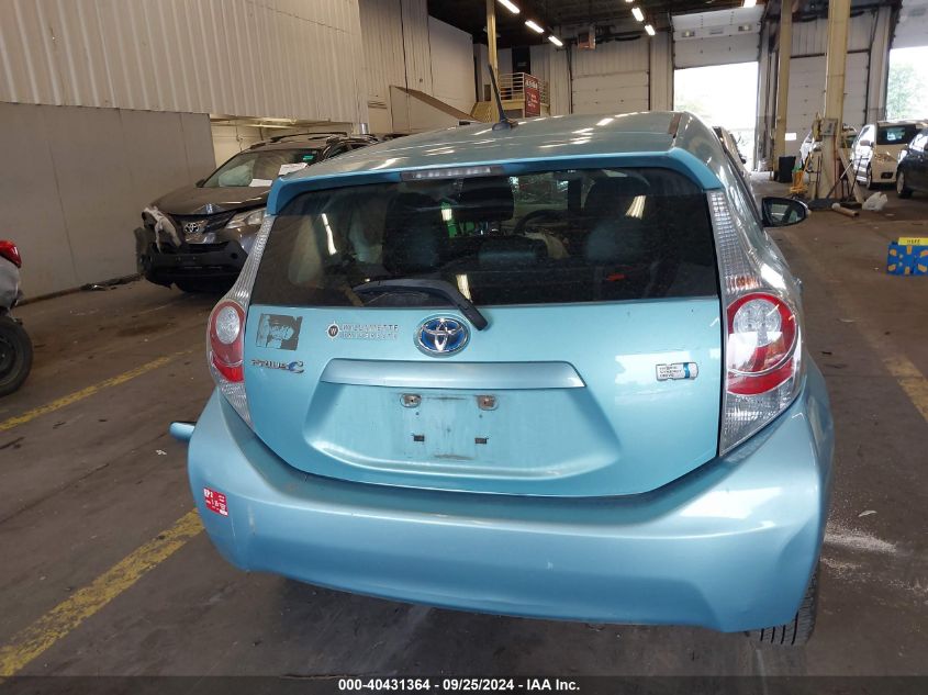 2012 Toyota Prius C Four VIN: JTDKDTB38C1030545 Lot: 40431364