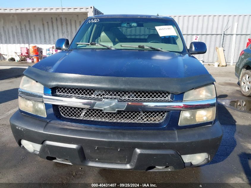 2002 Chevrolet Avalanche 1500 VIN: 3GNEK13T12G143976 Lot: 40431407