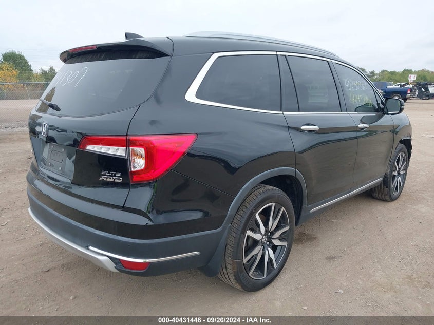 VIN 5FNYF6H02KB041307 2019 HONDA PILOT ELITE