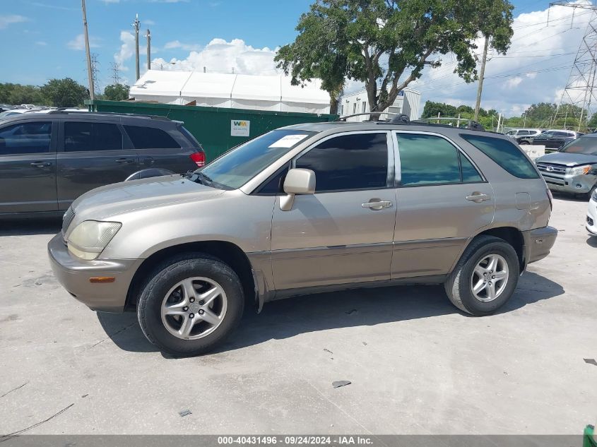 1999 Lexus Rx 300 VIN: JT6GF10U9X0021274 Lot: 40431496