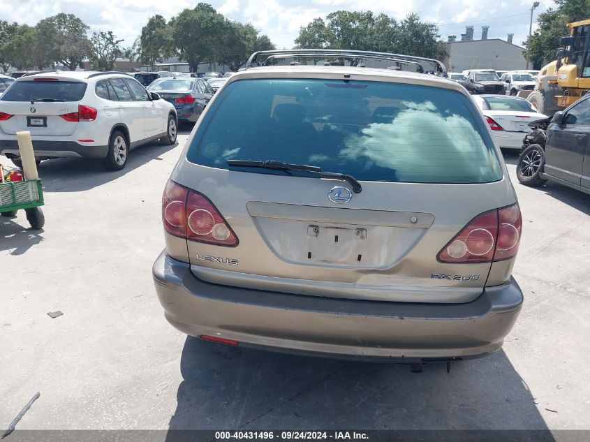 1999 Lexus Rx 300 VIN: JT6GF10U9X0021274 Lot: 40431496