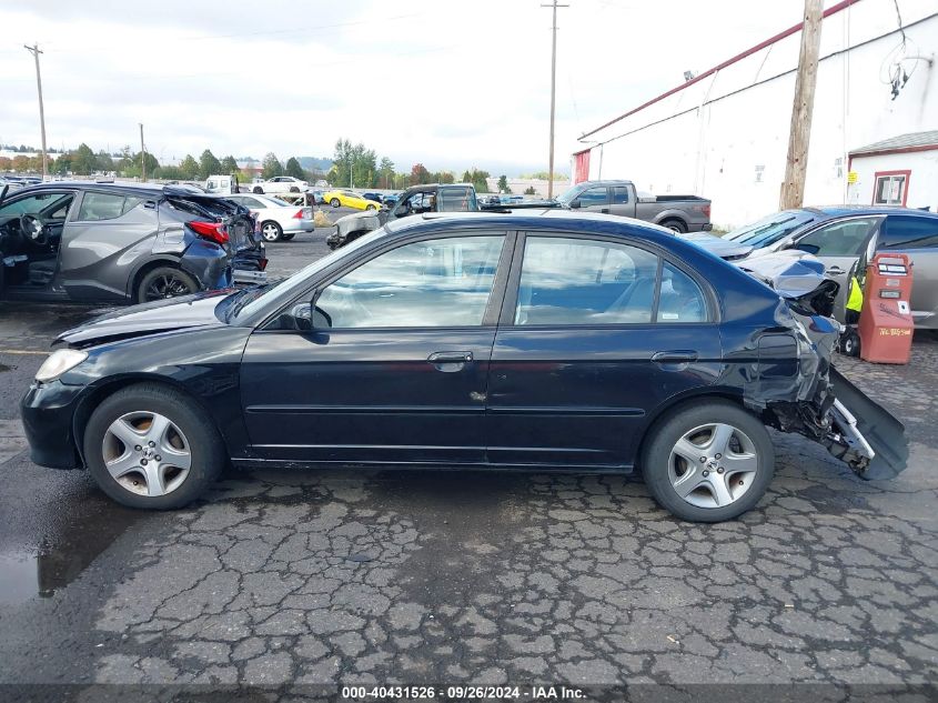 2004 Honda Civic VIN: DHGES26744H545329 Lot: 40431526