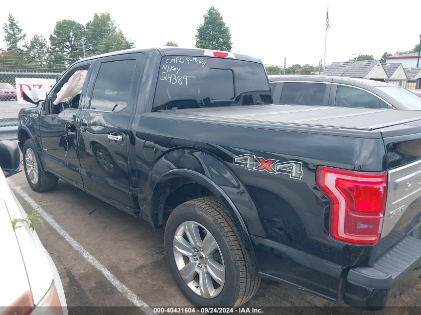 2017 Ford F-150 Platinum VIN: 1FTEW1EG9HFC24389 Lot: 40431604