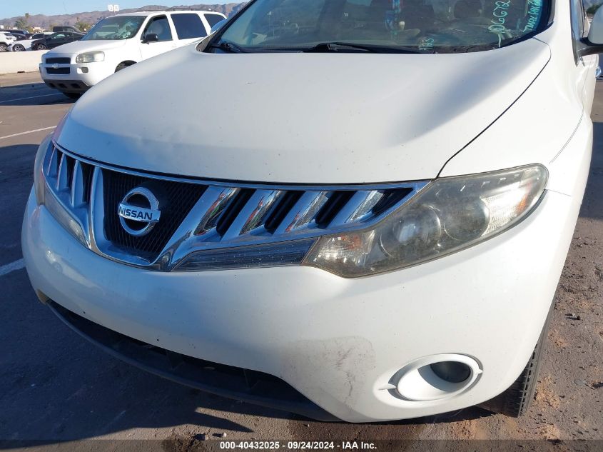 2009 Nissan Murano S VIN: JN8AZ18UX9W106672 Lot: 40432025