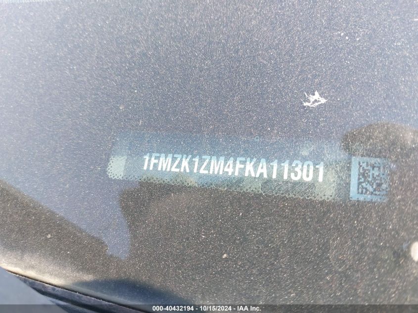 2015 Ford Transit-150 Xl VIN: 1FMZK1ZM4FKA11301 Lot: 40432194