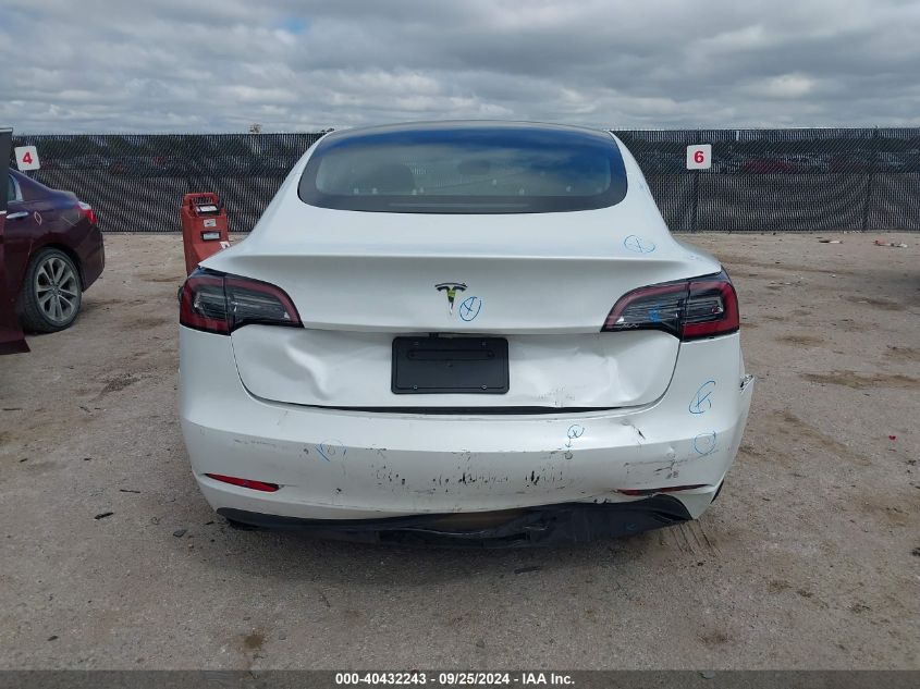 2021 Tesla Model 3 Standard Range Plus Rear-Wheel Drive VIN: 5YJ3E1EA6MF921992 Lot: 40432243