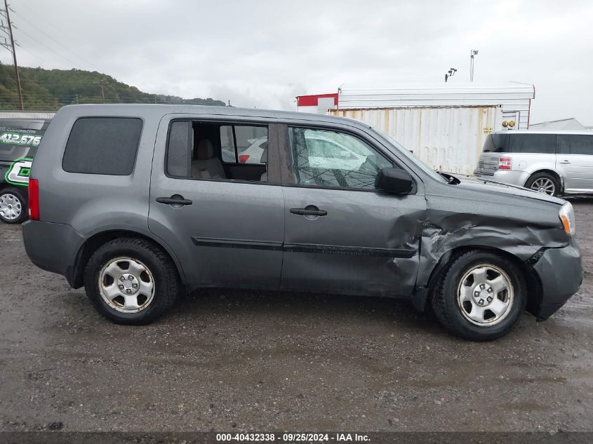 2012 Honda Pilot Lx VIN: 5FNYF4H20CB086060 Lot: 40432338