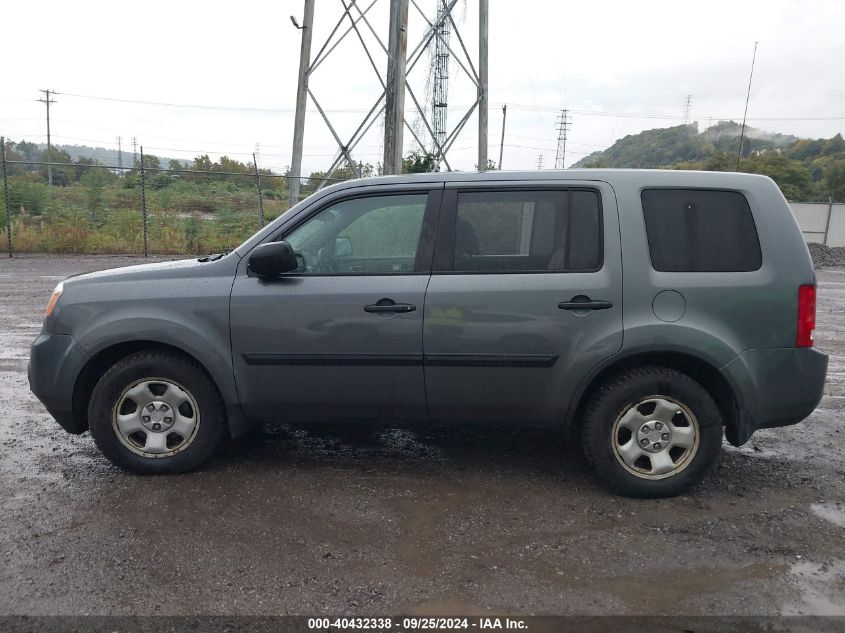 2012 Honda Pilot Lx VIN: 5FNYF4H20CB086060 Lot: 40432338