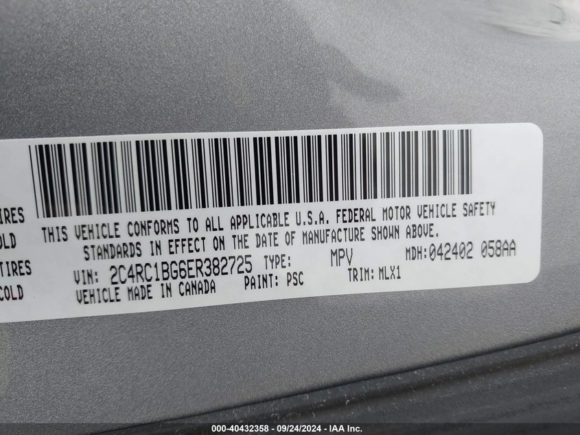 2014 CHRYSLER TOWN & COUNTRY TOURING - 2C4RC1BG6ER382725