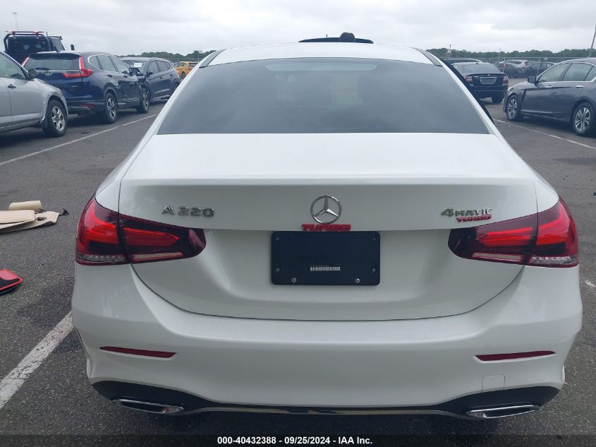 2022 Mercedes-Benz A 220 4Matic VIN: W1K3G4FB1NJ343559 Lot: 40432388