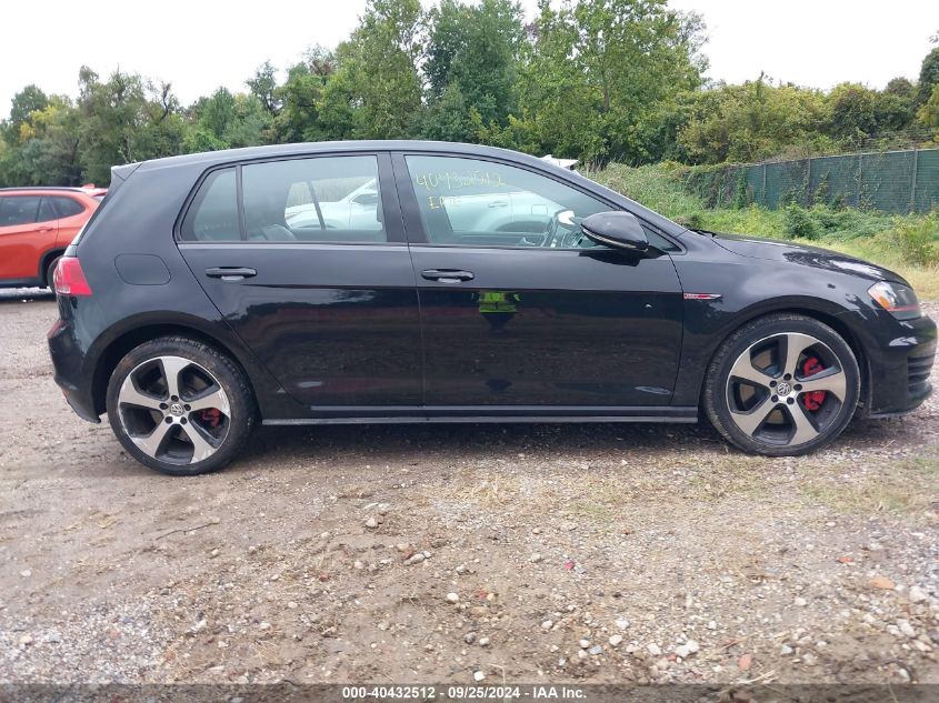 2016 Volkswagen Golf Gti Autobahn W/Performance Package 4-Door VIN: 3VW547AU5GM022469 Lot: 40432512