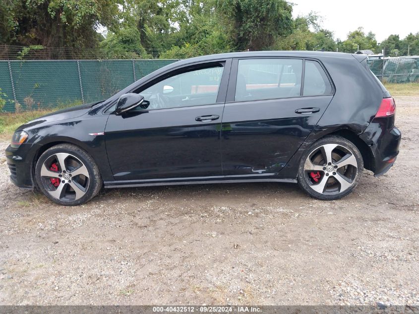 2016 Volkswagen Golf Gti Autobahn W/Performance Package 4-Door VIN: 3VW547AU5GM022469 Lot: 40432512