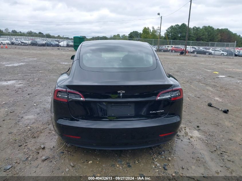 2021 Tesla Model 3 Long Range Dual Motor All-Wheel Drive VIN: 5YJ3E1EB6MF916395 Lot: 40432613