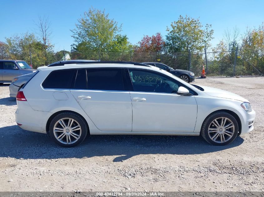 2015 Volkswagen Golf Sportwagen Tdi Se 4-Door VIN: 3VWCA7AU7FM515035 Lot: 40432794