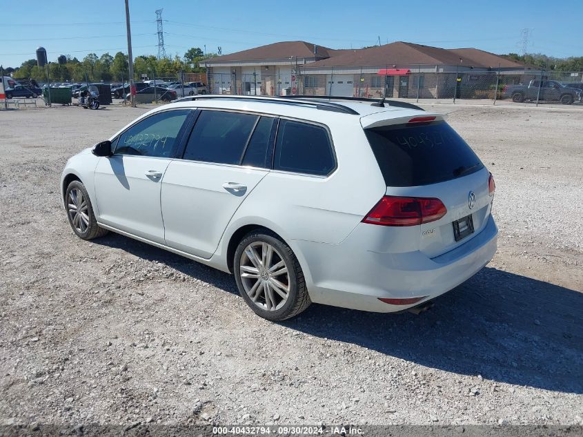 2015 VOLKSWAGEN GOLF SPORTWAGEN TDI SE 4-DOOR - 3VWCA7AU7FM515035