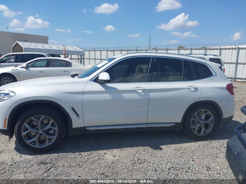 2021 BMW X3 Sdrive30I VIN: 5UXTY3C07M9G51602 Lot: 40432815