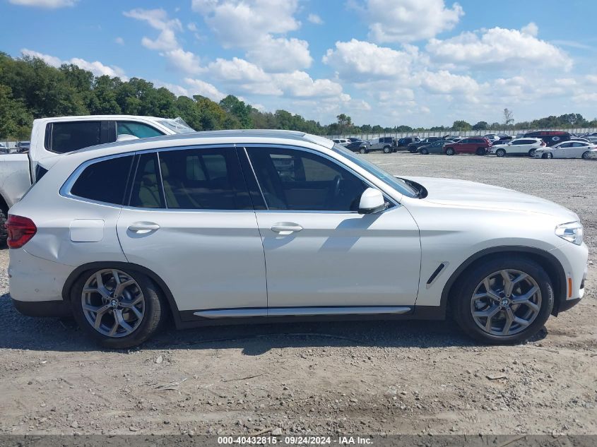 5UXTY3C07M9G51602 2021 BMW X3 Sdrive30I