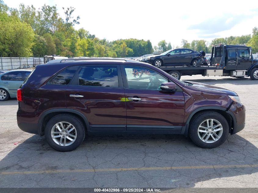 2014 Kia Sorento Lx VIN: 5XYKT3A64EG437358 Lot: 40432986