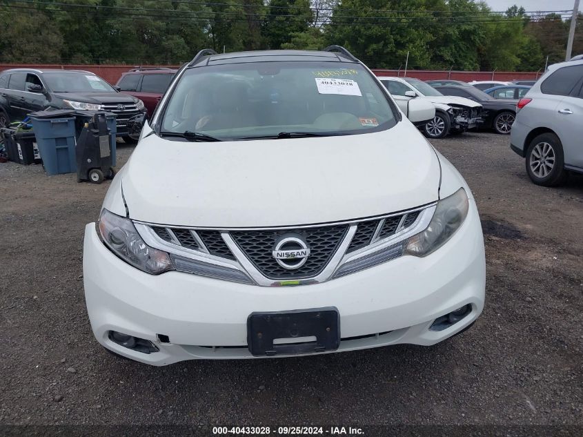 2012 Nissan Murano Sl VIN: JN8AZ1MWXCW235588 Lot: 40433028