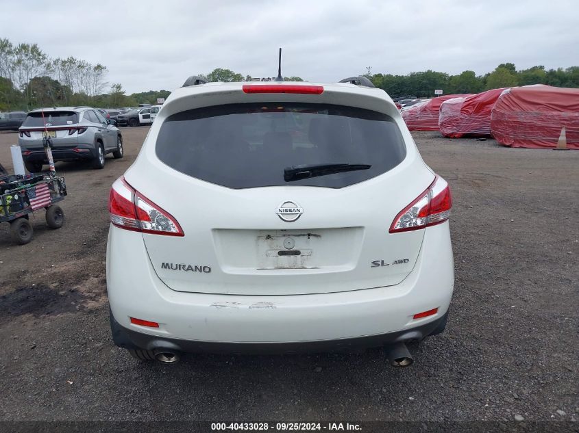 2012 Nissan Murano Sl VIN: JN8AZ1MWXCW235588 Lot: 40433028