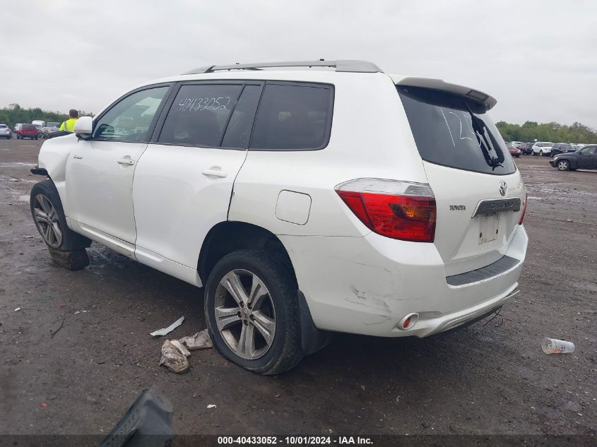 2009 Toyota Highlander Sport VIN: JTEES43A192125792 Lot: 40433052