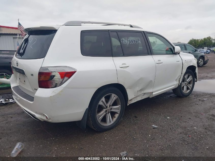 2009 Toyota Highlander Sport VIN: JTEES43A192125792 Lot: 40433052