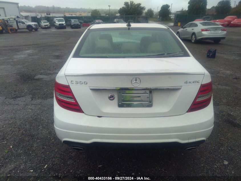 2013 Mercedes-Benz C-Class 300 4Matic VIN: WDDGF8AB3DR282704 Lot: 40433156