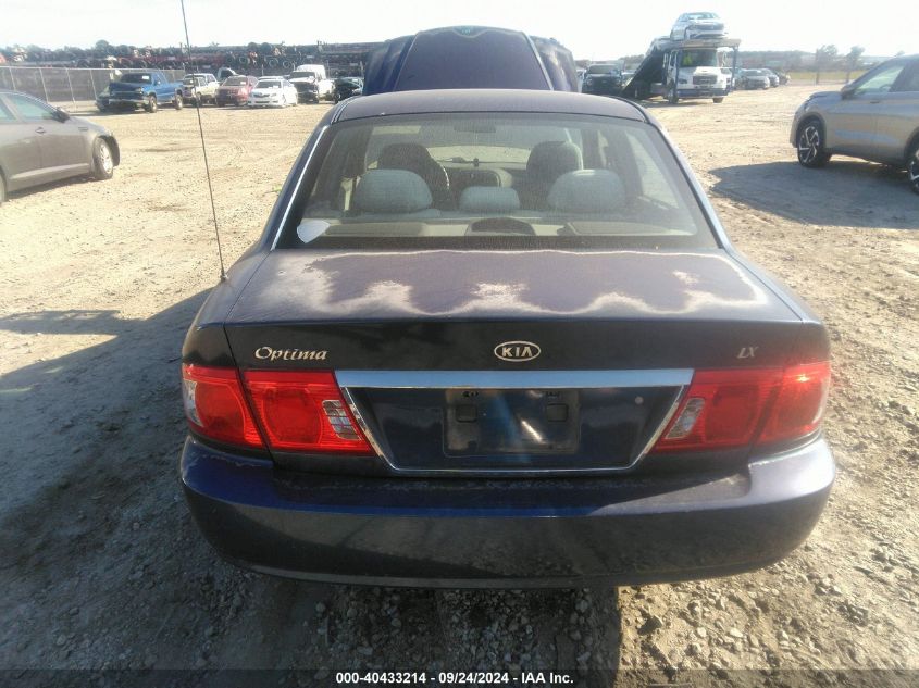 2004 Kia Optima Ex/Lx VIN: KNAGD126845267516 Lot: 40433214